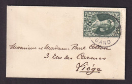 DDGG 382 - Enveloppe De Carte De Visite TP 328 GENT 1932 Vers LIEGE - TARIF 50 C - Brieven En Documenten