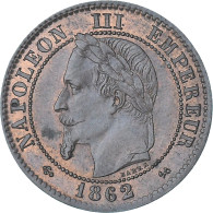 France, Napoleon III, 2 Centimes, 1862, Bordeaux, SUP+, Bronze, Gadoury:104 - 2 Centimes