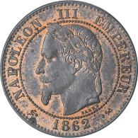 France, Napoleon III, 2 Centimes, 1862, Bordeaux, SUP+, Bronze, Gadoury:104 - 2 Centimes