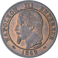 France, Napoleon III, 2 Centimes, 1862, Bordeaux, SUP+, Bronze, Gadoury:104 - 2 Centimes