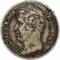 France, Charles X, 1/4 Franc, 1830, Paris, Argent, TTB+, Gadoury:353 - 25 Centimes