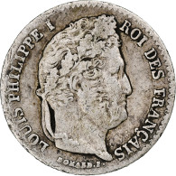 France, Louis-Philippe I, 1/4 Franc, 1842, Rouen, Argent, TB+, Gadoury:355 - 25 Centimes