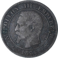 France, Napoleon III, 2 Centimes, 1856, Rouen, TTB, Bronze, Gadoury:103 - 2 Centimes