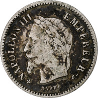 Monnaie, France, Napoleon III, 20 Centimes, 1867, Strasbourg, TB, Argent - 20 Centimes