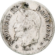 France, Napoleon III, 20 Centimes, 1867, Strasbourg, TB, Argent, KM:808.2 - 20 Centimes