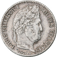 France, Louis-Philippe I, 1/4 Franc, 1840, Paris, Argent, TTB+, Gadoury:355 - 25 Centimes