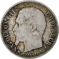 France, Franc, Napoléon III, 1856, Paris, Argent, B+, Gadoury:460, KM:779.1 - 1 Franc