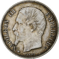 France, Napoléon III, Franc, Napoléon III, 1858, Paris, Argent, TTB - 1 Franc