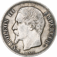 France, Napoléon III, Franc, 1857, Paris, Argent, TTB, KM:779.1 - 1 Franc