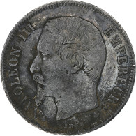 France, Napoléon III, 1 Franc, 1856, Strasbourg, Argent, TB+, Gadoury:460 - 1 Franc