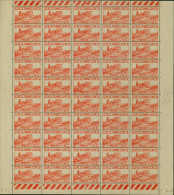 Tunisie 1940- Colonie Française- Timbres Neufs. Feuille De 50 Du Nr.: 217 Avec Interpanneaux+Coin Daté... (EB) AR-03286 - Unused Stamps