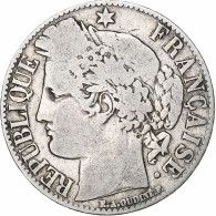 France, Franc, Cérès, 1872, Bordeaux, Argent, TB, Gadoury:465a, KM:822.2 - 1 Franc