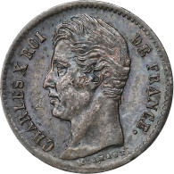 France, Charles X, 1/4 Franc, 1830, Paris, Argent, SUP, Gadoury:353, KM:722.1 - 25 Centimes