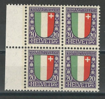 SBK J27, Mi 187 Viererblock ** MNH - Nuevos