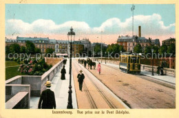 43357900 LUXEMBOURG__Luxemburg Vue Prise Sur Le Pont Adolphe Strassenbahn - Andere & Zonder Classificatie