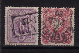 German Reich, 1875- Definitive. Lot Of Two Stamps. Used Trace Of Hinge. - Gebruikt