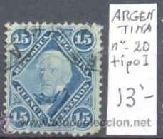 ARGENTINA 1867 - SELLO YVERT Nº 20 Tipo I USADO - Usati