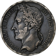 Belgique, Leopold I, 5 Francs, 1833, Bruxelles, Tranche B, Argent, TB+, KM:3.1 - 5 Francs