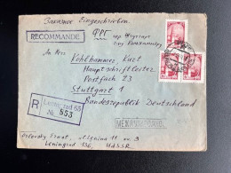 RUSSIA USSR 1961 REGISTERED LETTER LENINGRAD TO STUTTGART 21-08-1961 SOVJET UNIE CCCP SOVIET UNION - Lettres & Documents