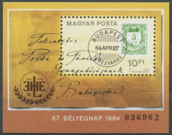 Ungarn 1984 Tag Der Briefmarke Briefstück 172 A Postfrisch (C92621) - Blocs-feuillets