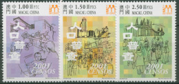 Macau 2001 Volkszählung Bauwerke Wohnhäuser 1159/61 Postfrisch - Ongebruikt