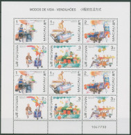 Macau 1998 Straßenhändler Obstverkäufer 948/53 ZD-Bogen Postfrisch (SG61426) - Unused Stamps