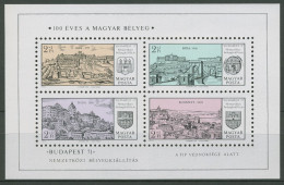 Ungarn 1971 BUDAPEST'71 Ansichten U. Wappen Block 79 A Postfrisch (C92456) - Blokken & Velletjes