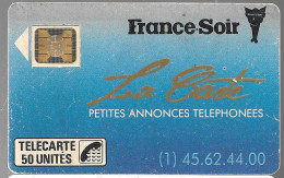 CARTE-PUCE-PRIVEE-D-50U-D64-Sc4On-1989-FRANCE SOIR-V°6Pe104198-R° Mat-Utilisé-BE - Privées