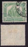 FEDERATED MALAY STATES FMS 1907 $1 Wmk.MCA Sc#34 USED @TE292 - Federated Malay States