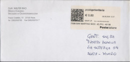 ITALIA - Storia Postale Repubblica - 2006 - 0,60€ Postaprioritaria, Postage Paid - Lettera - Dott. Walter Rao - Viaggiat - 2001-10: Marcophilia