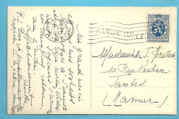 285 Op Kaart Stempel NAMUR Met Naamstempel (Griffe D'origine) HAMME-MILLE - 1929-1937 Heraldieke Leeuw