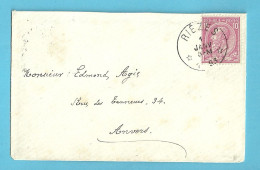 46 Op Briefje Met Sterstempel (Relais) * RIEZES * - 1884-1891 Leopold II