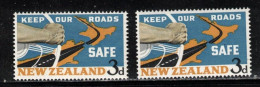 NEW ZEALAND Scott # 365 MNH X 2 - Road Safety - Ongebruikt