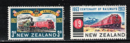 NEW ZEALAND Scott # 362-3 MNH - Railway Centenary - Ongebruikt