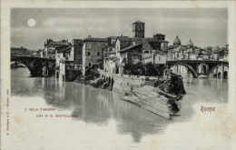 Clair De Lune CPA Roma Rom Lazio, Ponte Dei Quattro Capi, Brücke, Stadt Bei Nacht - Other & Unclassified