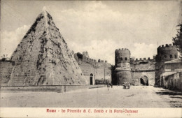 CPA Rom Lazio, La Piramide Di C. Cestlo E La Porta Ostlense - Other & Unclassified