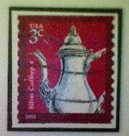 United States, Scott #3759, Used(o) Coil, 2005, Silver Coffeepot, 3¢, Multicolored - Usados