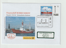 Germany Cover Franked W/Briefmarke Individuell Feuerschiff Borkumriff Posted Deutsche Schiffpost Feuerschiff Borkumriff - Ships