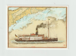 Germany Postcard Salondampfer Alexandra Franked W/Briefmarke Individuell Salondampfer Alexandra Posted Deutsche Schiffpo - Ships