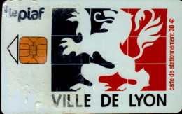 CARTE DE STATIONNEMENT  PIAF....VILLE DE LYON - Cartes De Stationnement, PIAF