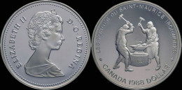 Canada 1 Dollar 1988- 250th Anniversary Of Saint-Maurice Ironworks Proof In Capsule - Canada