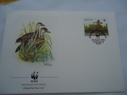 BAHAMAS    FDC    1988     WWF  BIRD BIRDS    DUCKS - Canards