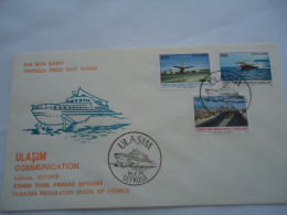 TURKEY  FDC    COVER   1978   LEFKOSA AIRPLANES   SHIPS TRAINS - Andere & Zonder Classificatie