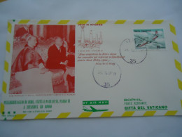 TURKEY    COVER 1967   POPES  PAUL VI    VISIT IZMIR  BACK  MACHINE STAMPS   VATICAN - Andere & Zonder Classificatie