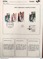 Brochure Brazil Edital 1976 29 Navy Of Brazil Military With Stamp CPD SP - Cartas & Documentos