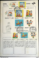 Brochure Brazil Edital 1976 25 Christmas Religion With Stamp CPD And CBC SP Bauru - Cartas & Documentos