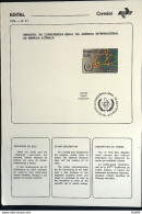 Brochure Brazil Edital 1976 21 Atomic Energy Without Stamp - Cartas & Documentos