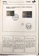 Brochure Brazil Edital 1976 21 Atomic Energy With CPD SP Stamp - Cartas & Documentos