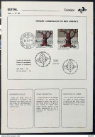 Brochure Brazil Edital 1976 20 Conservation Of The Environment With CPD CBC RJ Stamp - Cartas & Documentos