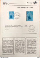 Brochure Brazil Edital 1976 19 Tribute To Sesc And Senac With CPD Stamp And CBC Bauru - Cartas & Documentos